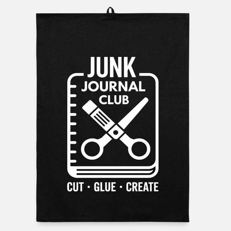 Junk Journal Club Cut Glue Create Organic dish towel