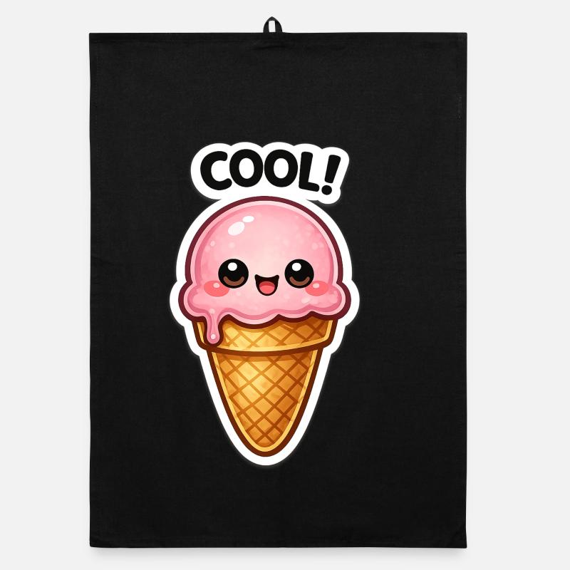 Autocollant de glace Kawaii Torchon bio