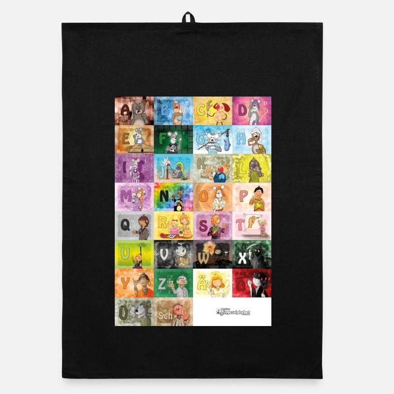 German Finger Alphabet 1 / Organic dish towel