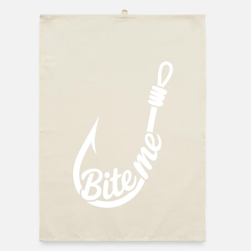 BiteMe Hooked Angel-Grafik Organic Geschirrtuch