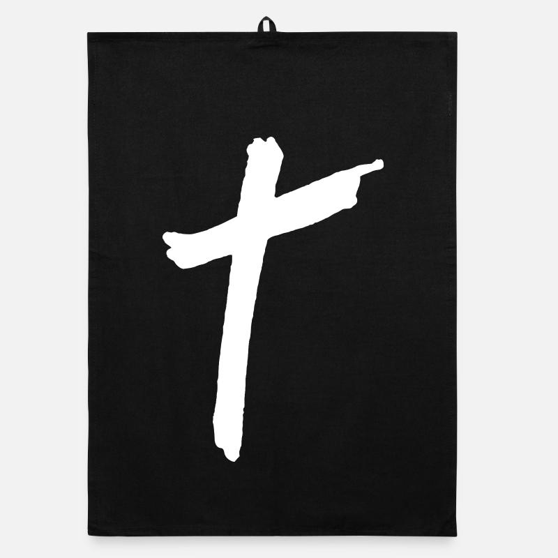 Jesus Kreuz Organic Geschirrtuch