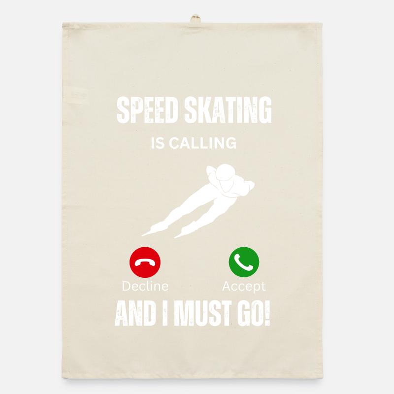 speed skating is calling and I must go Organic dish towel