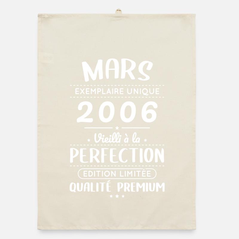 20-jähriges Jubiläum – März 2006 Perfektion Organic Geschirrtuch