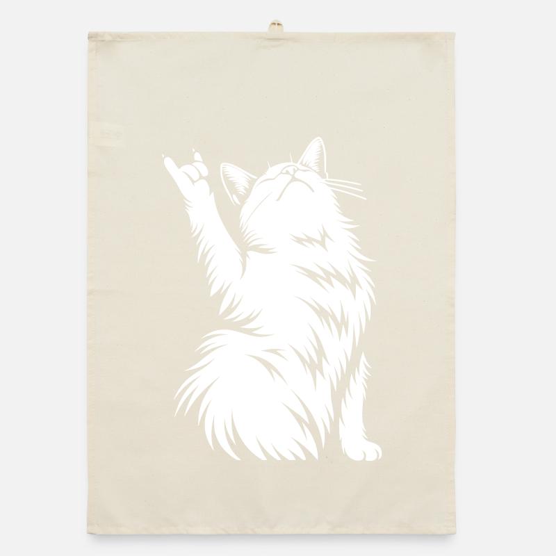 Chat Jupe – Silhouette de cornes de diable Torchon bio