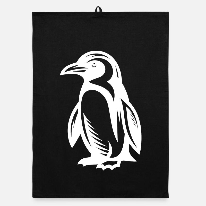Motif de pingouin glacé à tomber amoureux Torchon bio
