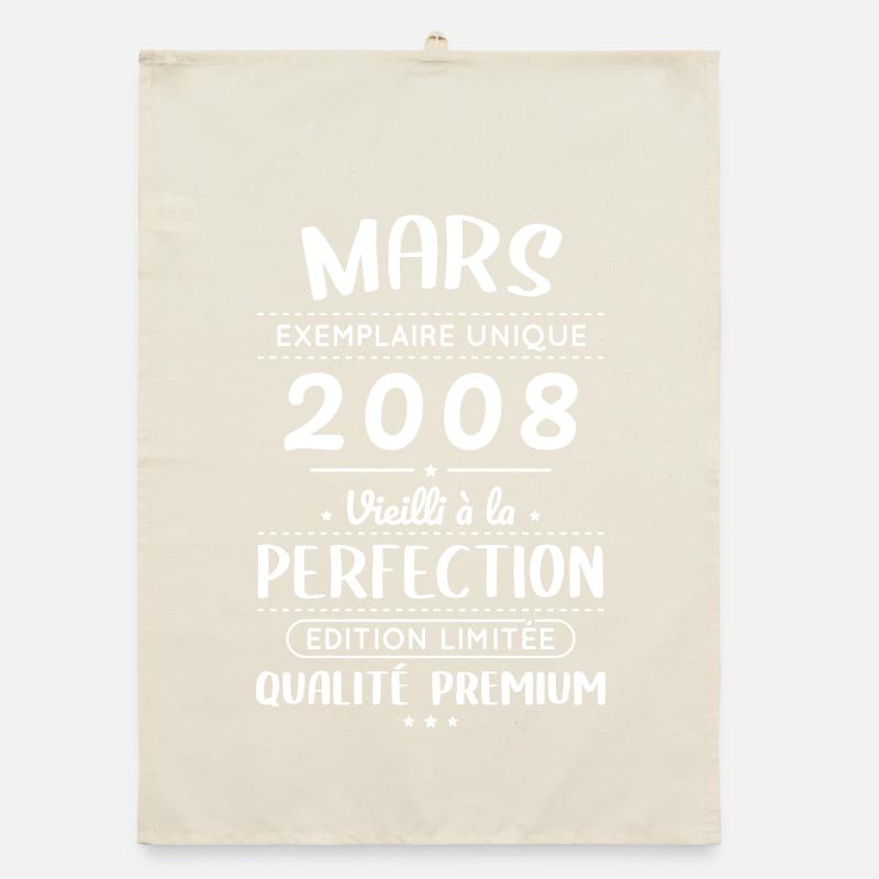 18. Geburtstag – März 2008 Perfektion Organic Geschirrtuch