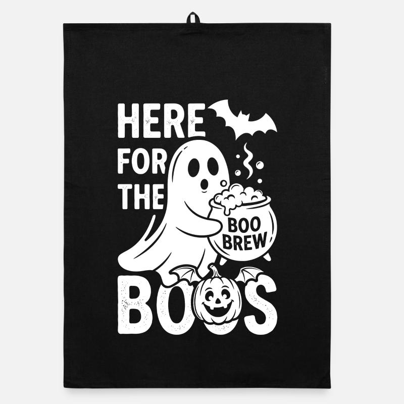 Geist mit Boo Brew Halloween Organic Geschirrtuch