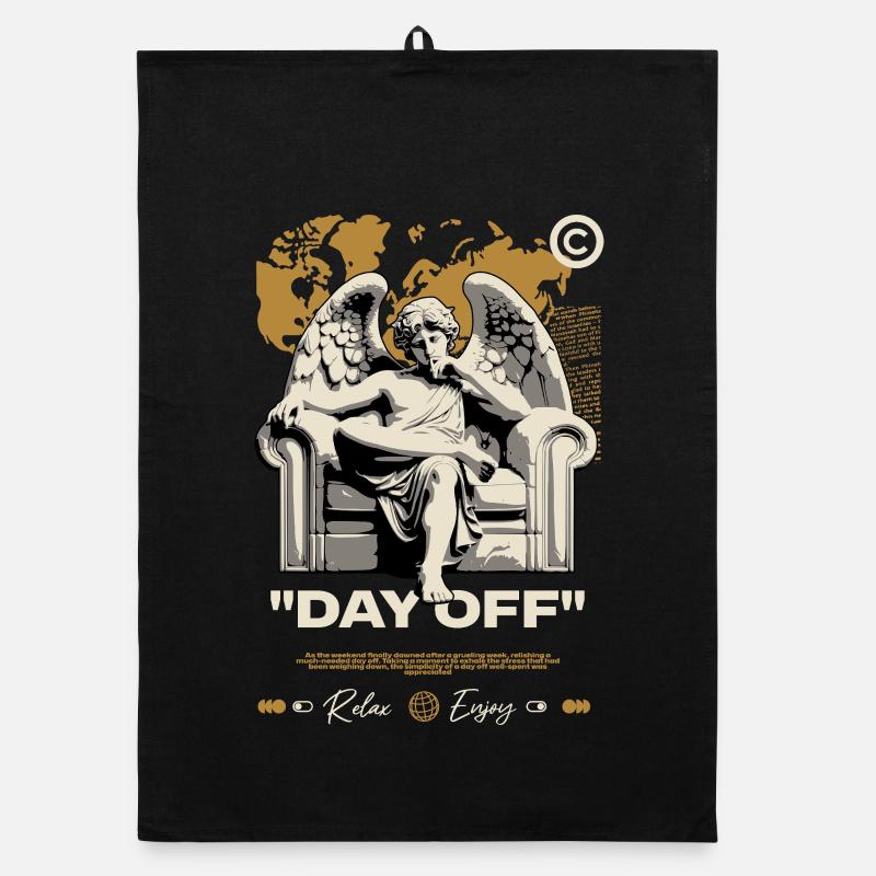 Tag frei Engel auf dem Thron Organic Geschirrtuch