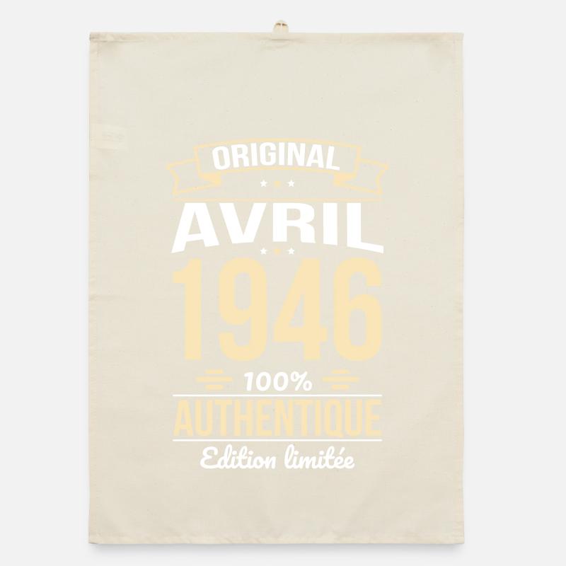 Anniversaire 80 ans - Original - Avril 1946 Torchon bio