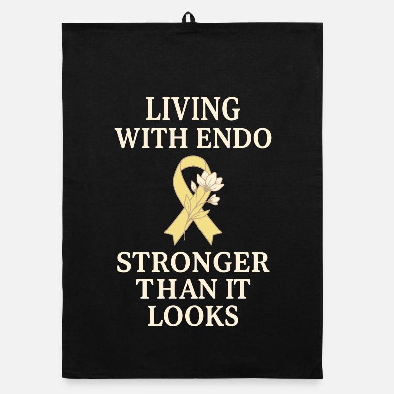 Endometriose-bewusstsein Endo Warrior Organic Geschirrtuch
