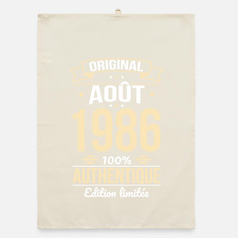 Anniversaire 40 ans - Original - Août 1986 Torchon bio