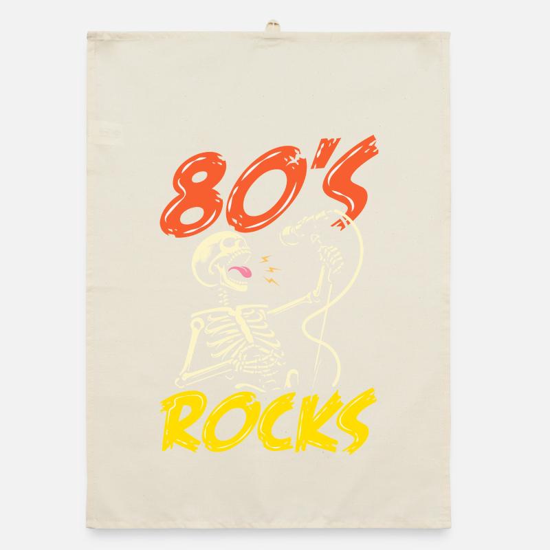 Retro Back to the 80s Vintage Design Organic Geschirrtuch