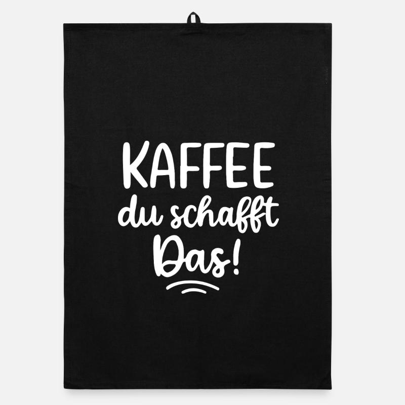 Kaffee: Du schaffst Das! Morgenmuffel Kaffeetrinke Organic Geschirrtuch