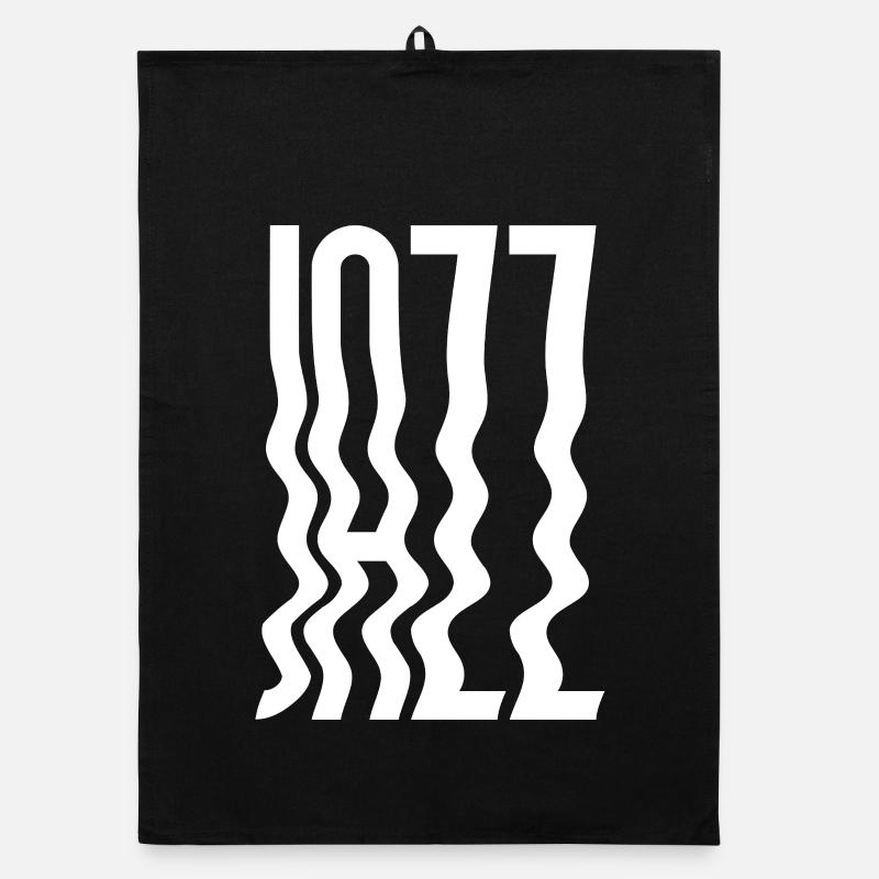Abstraktes gewelltes Jazz-Logo Organic Geschirrtuch