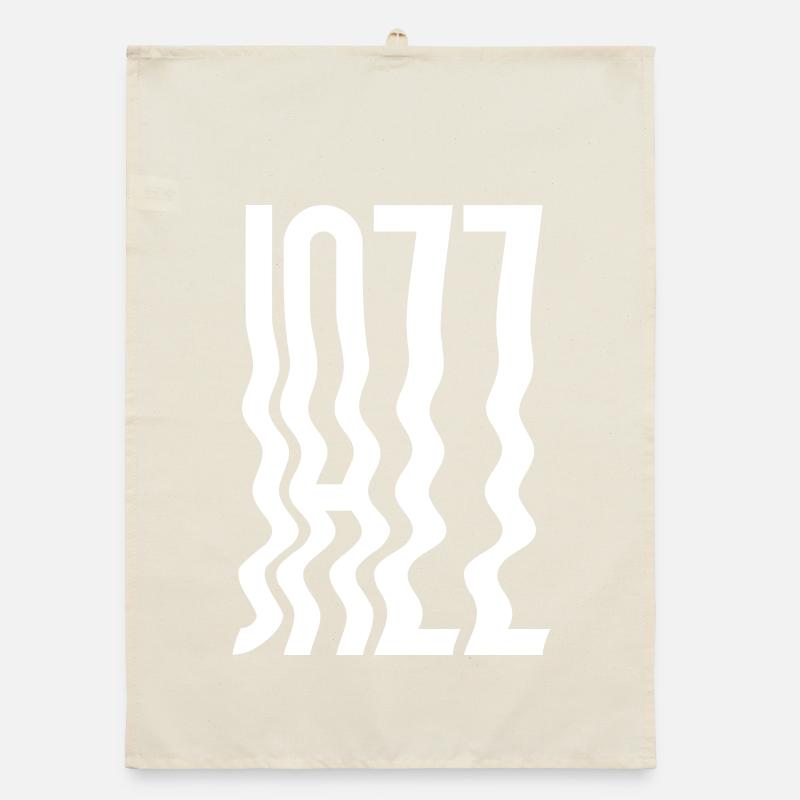 Abstract Wavy Jazz logo Organic dish towel