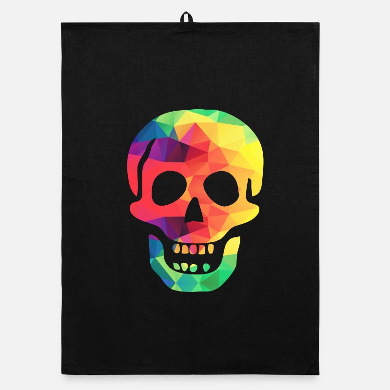 Crâne coloré Torchon bio