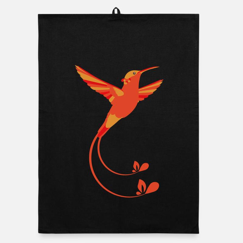 Couleurs de feu colibri Torchon bio