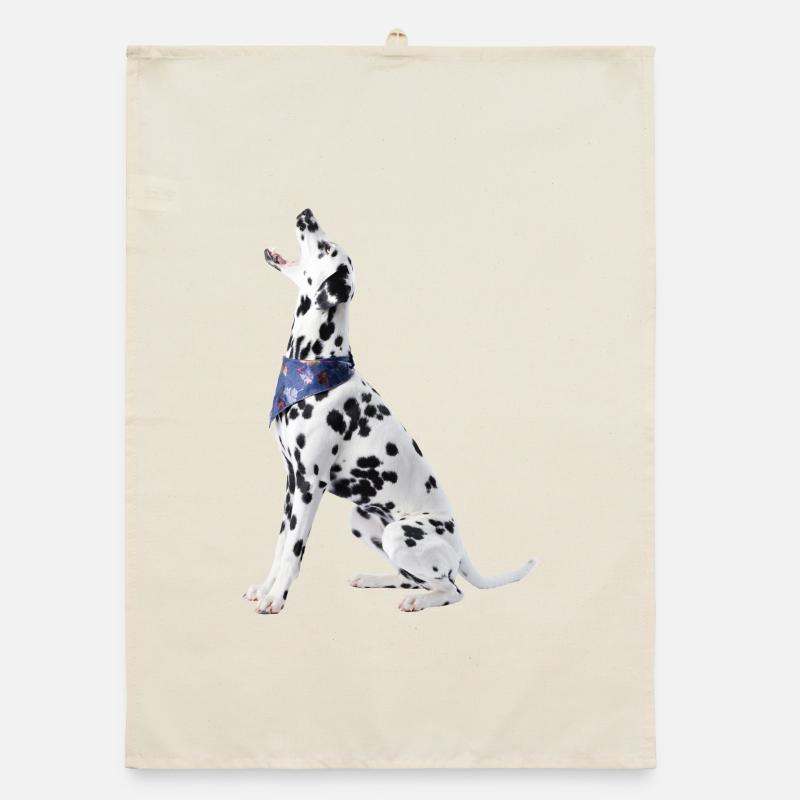 Dalmatiner mit Halstuch Organic Geschirrtuch