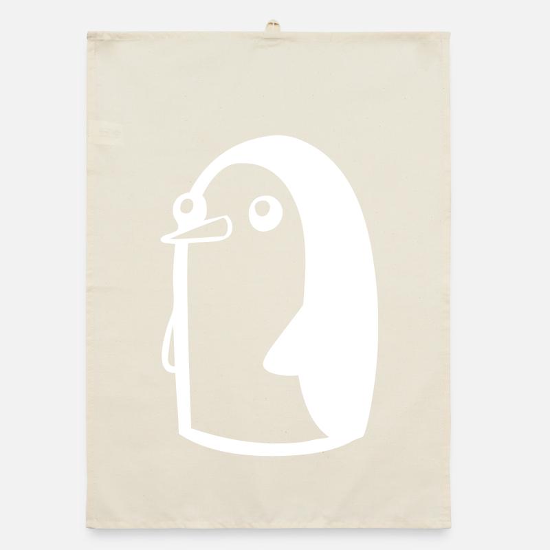 Süßer Pinguin Comic Organic Geschirrtuch
