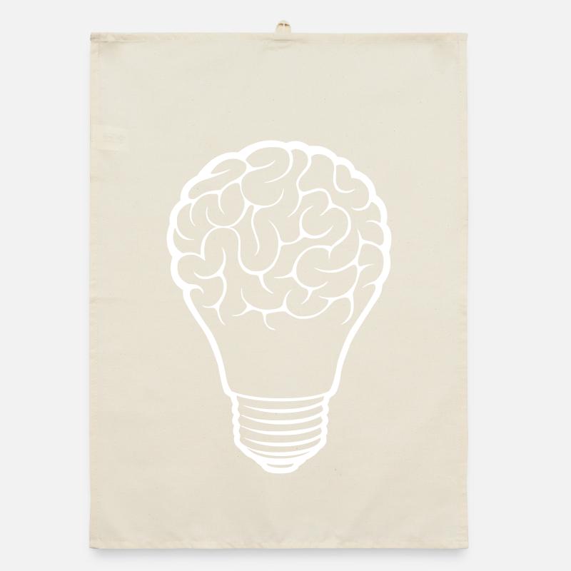 Light Bulb Light Brain Organic dish towel