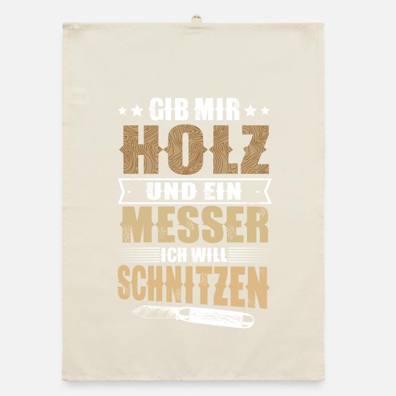 Schnitzen Holz Organic Geschirrtuch