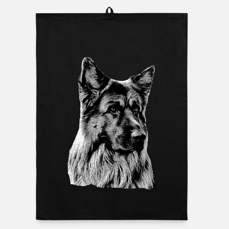 Schäferhund Deutscher Schäferhund German Shepherd - Organic Geschirrtuch - Schwarz