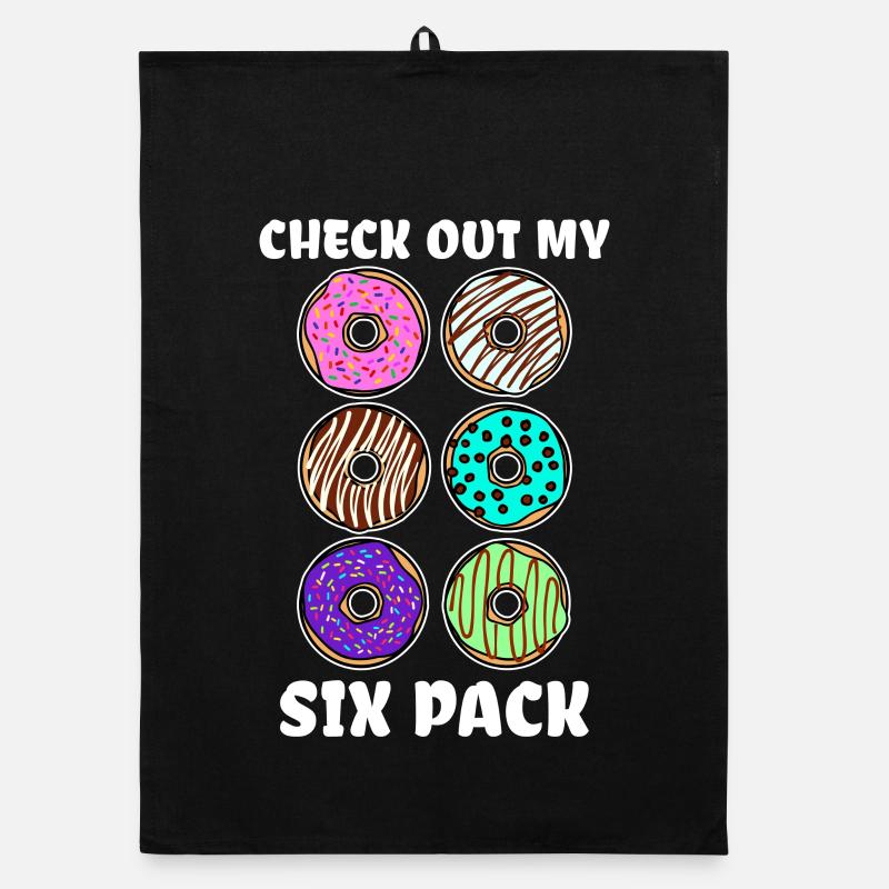 Funny statement donut candy snacking Organic dish towel