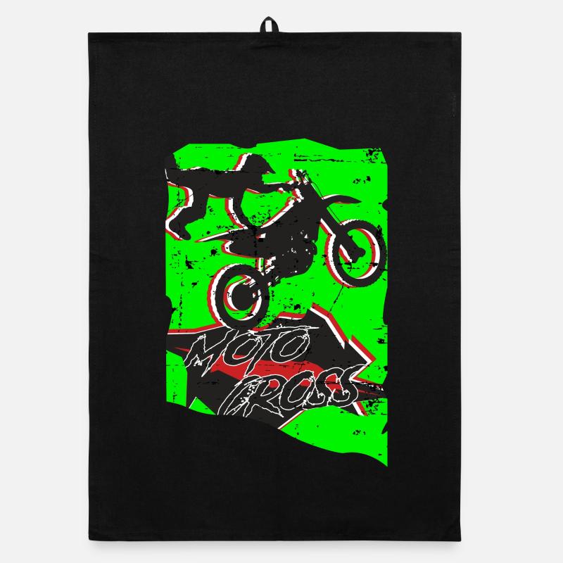 Motocross Stunt Organic Geschirrtuch