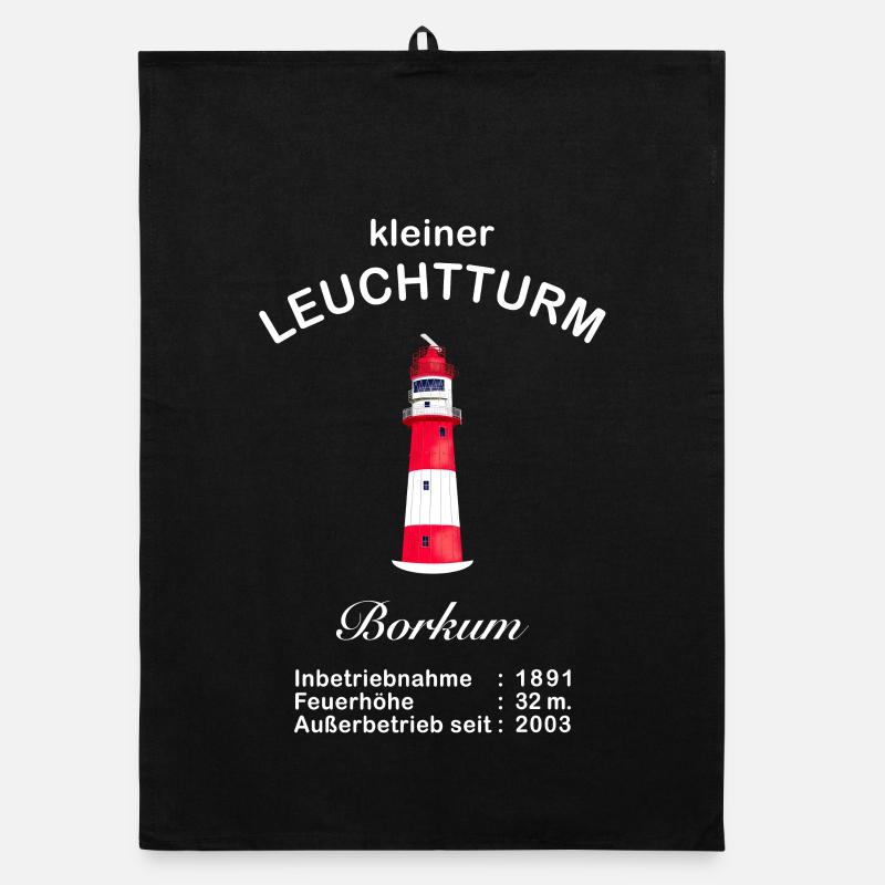 Insel Borkum, Wahrzeichen Kleiner Leuchtturm Organic Geschirrtuch