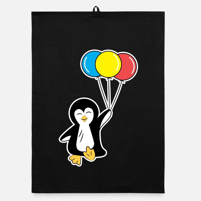 Luftballon Pinguin Vogel Tier Seevogel Zoo Organic Geschirrtuch