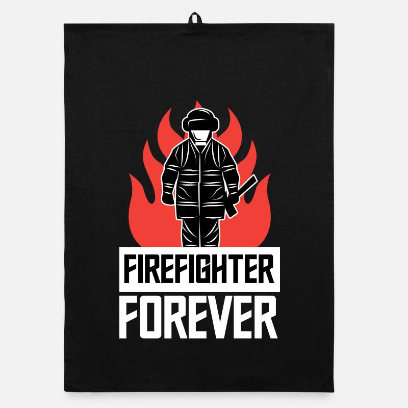 Feuerwehrmann Feuerwehr Feuer Statement Retter Organic Geschirrtuch
