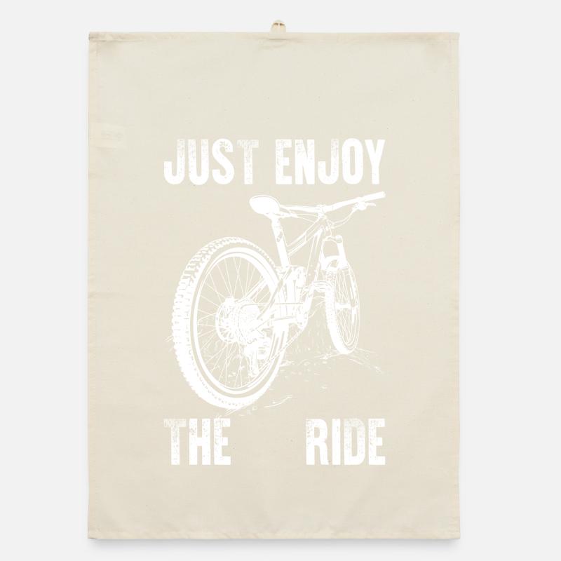 Profitez simplement de la balade à vélo Graphique Torchon bio