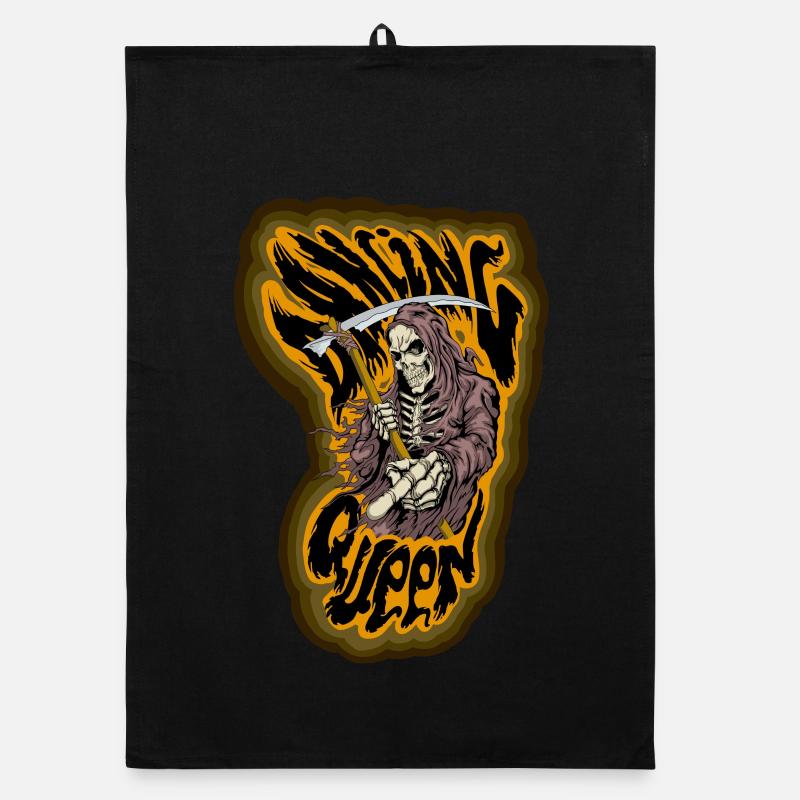 Death Reaper with Fire Organic dish towel