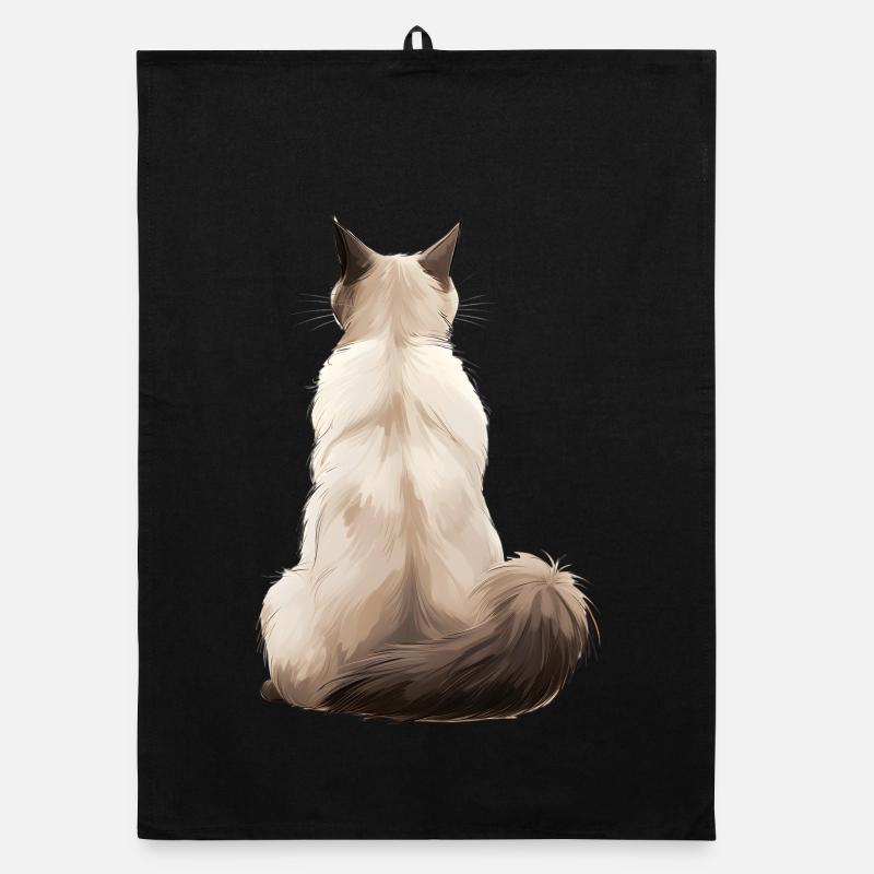 Balinese Cat Organic dish towel