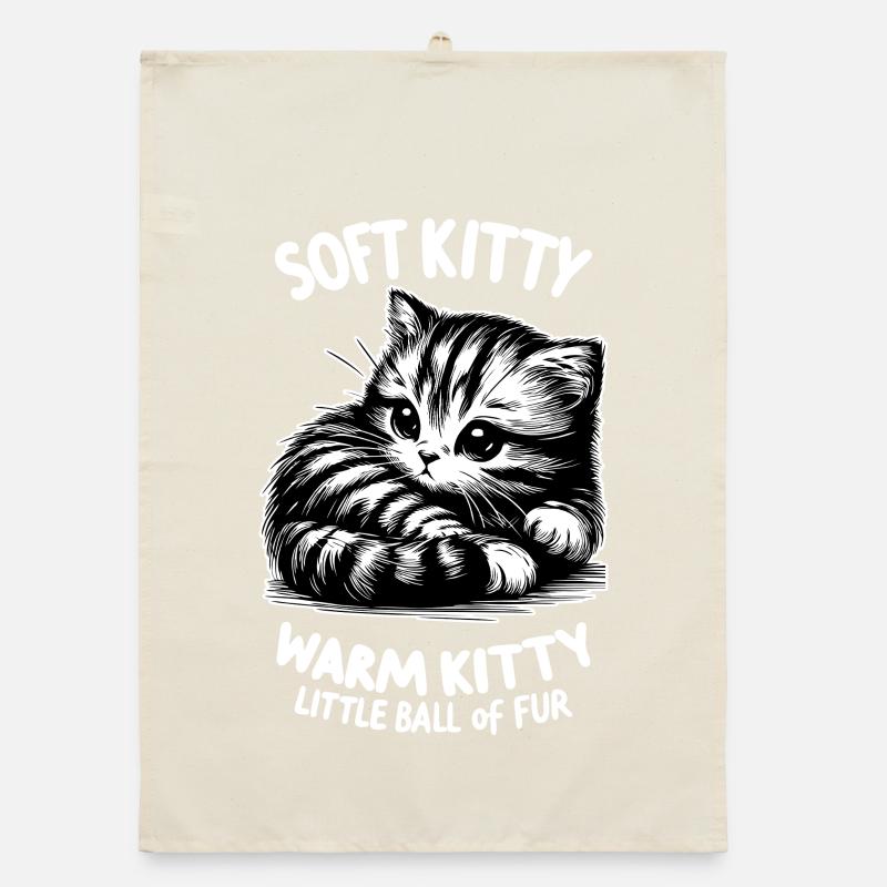 Soft Kitty (foncé) Torchon bio
