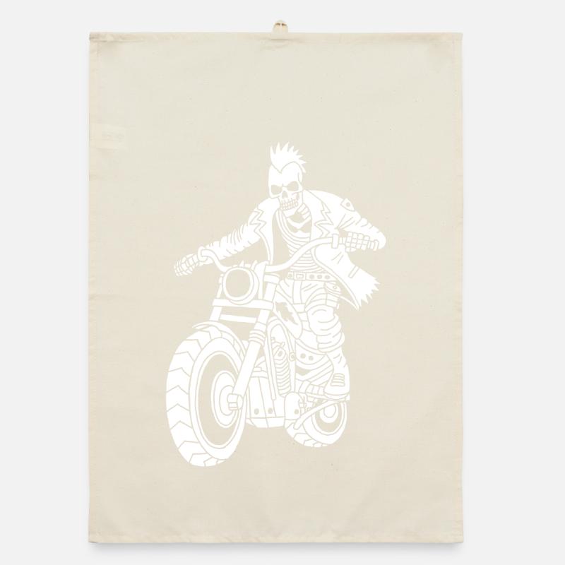 Hell Biker (Weiß) Organic Geschirrtuch