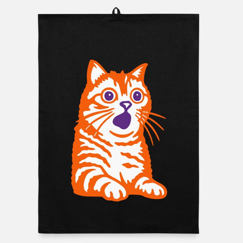 Chat étonné Torchon bio