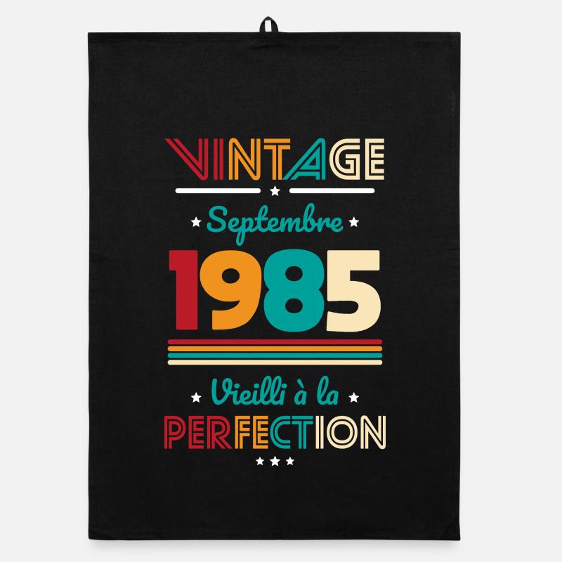 Anniversaire 40 ans - Vintage - Septembre 1985 Torchon bio
