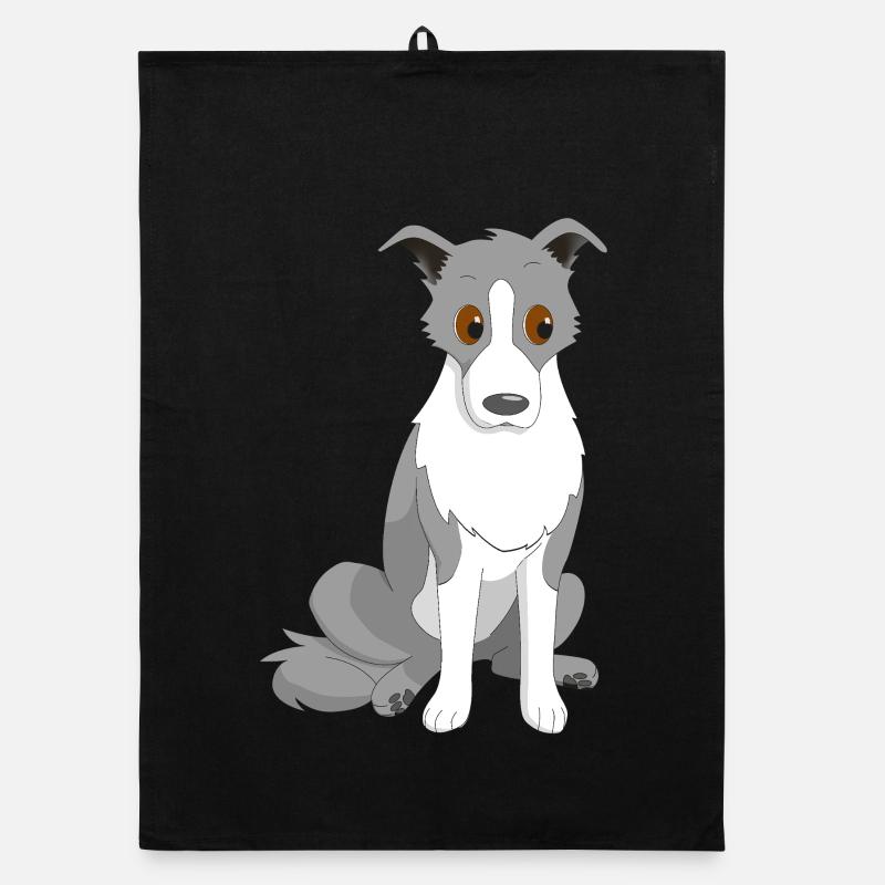 Border Collie Œil latéral Torchon bio