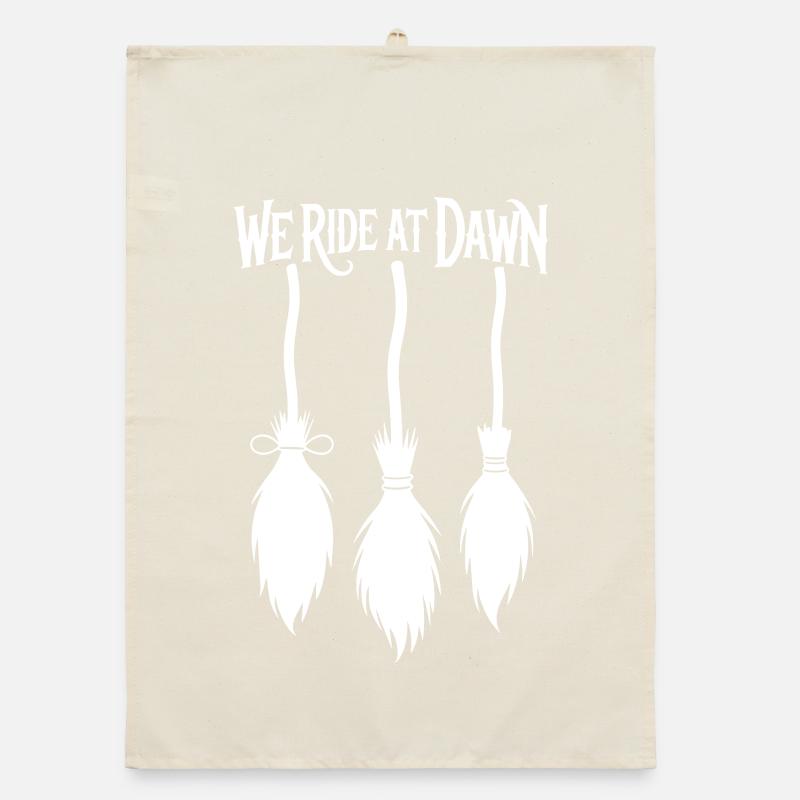 Balai de sorcière au lever du soleil Torchon bio