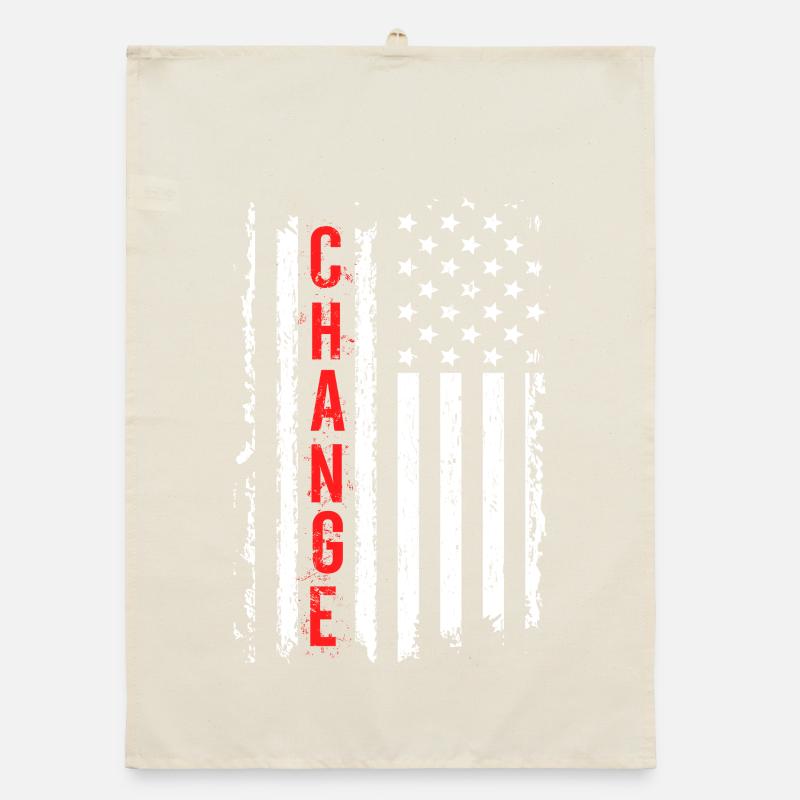 Drapeau américain créatif avec effet de choc Torchon bio