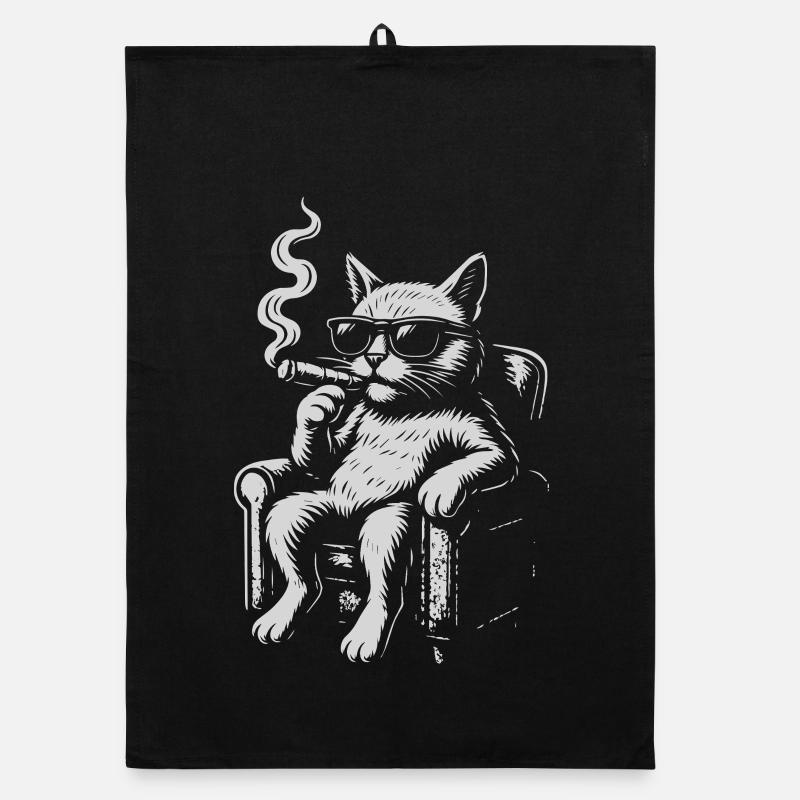 Cool Cat Lounger avec Cigare Torchon bio