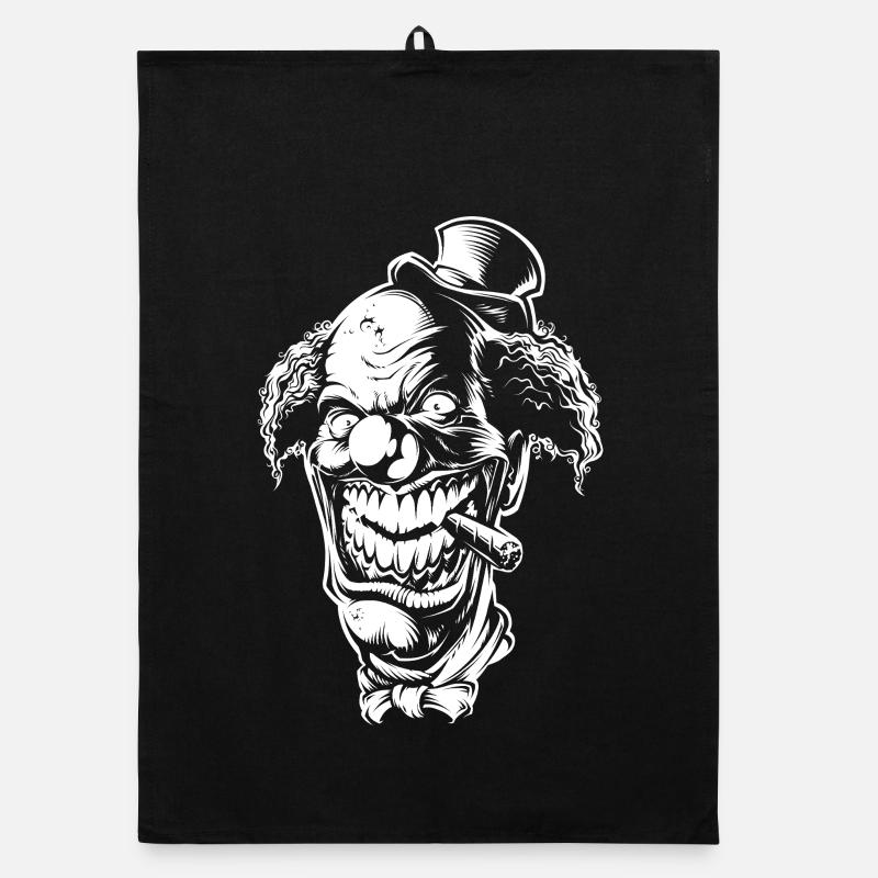 horror_clown Organic dish towel