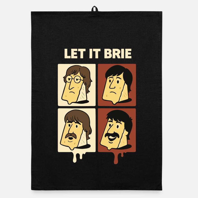 Let It Brie Cheese Quartet Organic dish towel