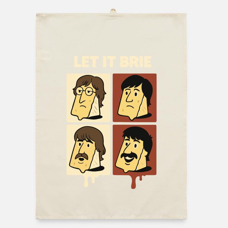 Let It Brie Cheese Quartett Organic Geschirrtuch