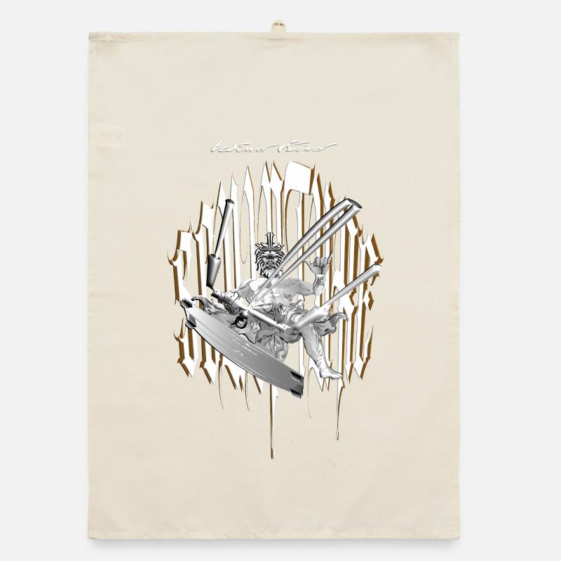 Wind Warrior Sculpture Organic dish towel