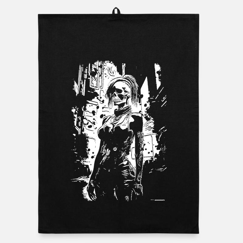 Skull Face Urbanheld Organic Geschirrtuch