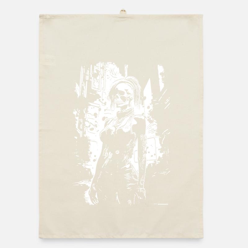 Skull Face Urban Hero Organic dish towel