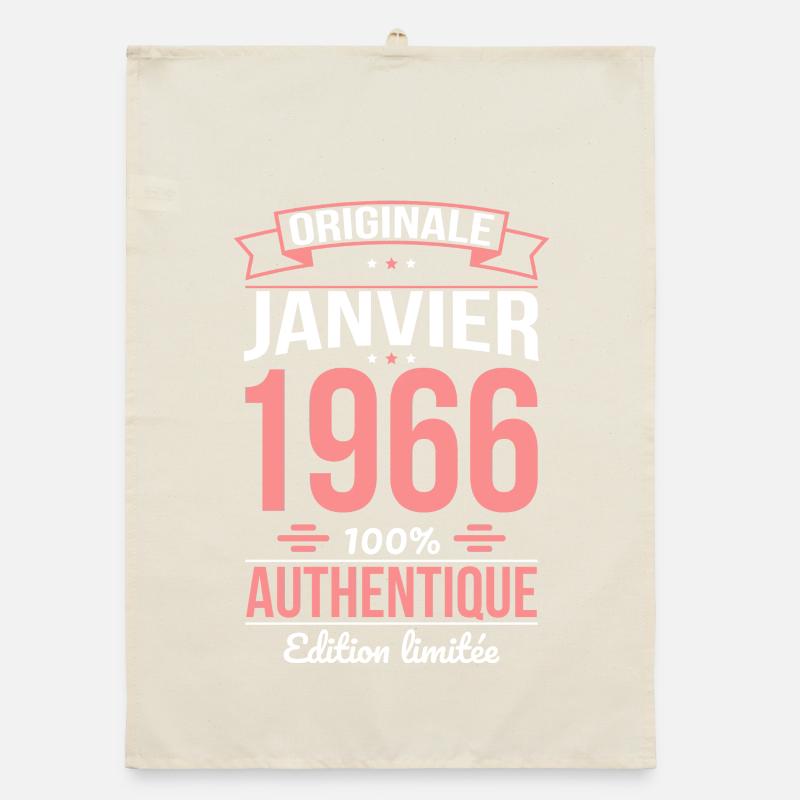 60-jähriges Jubiläum – Original – Januar 1966 Organic Geschirrtuch