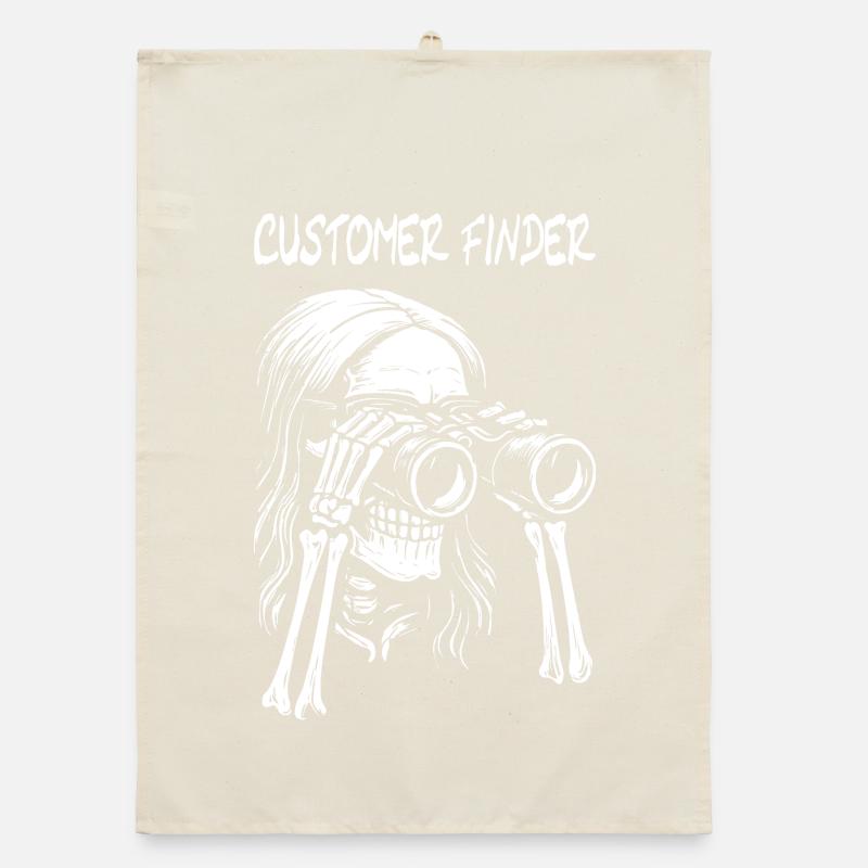Customer Finder Skeleton Binoculars Rock Design Organic dish towel